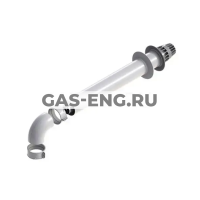 Горизонтальный коаксиальный дымоход DN60/100, De Dietrich купить в интернет-магазине промышленного оборудования в Санкт-Петербурге