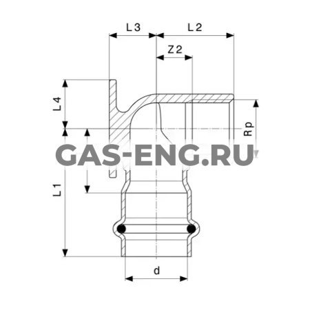 Водорозетка Sanpress Inox с SC-Contur ВПр-ВР, модель 2325.5, Viega купить в интернет-магазине промышленного оборудования в Санкт-Петербурге