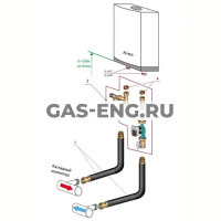 Комплект подключения котла к коллектору каскадной системы, Meibes купить в интернет-магазине промышленного оборудования в Санкт-Петербурге