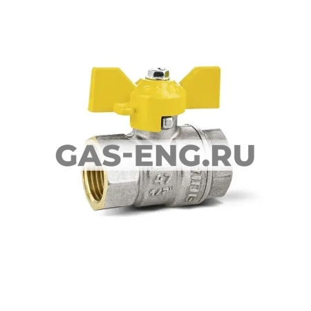 Шаровой латунный кран для газа полнопроходной, ВР, ручка-бабочка, Ду 15-25, Ру 40, LD Pride купить в интернет-магазине промышленного оборудования в Санкт-Петербурге