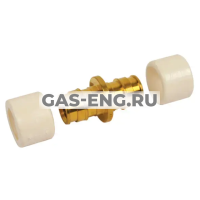 Соединитель Q&E латунный. в комплекте с кольцами, Uponor Minitec РЕ-Хa купить в интернет-магазине промышленного оборудования в Санкт-Петербурге