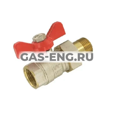 Шаровой латунный кран с американкой ВР-НР, ручка-бабочка, Ду 15-32 Ру 30, серия 6826, Comap купить в интернет-магазине промышленного оборудования в Санкт-Петербурге