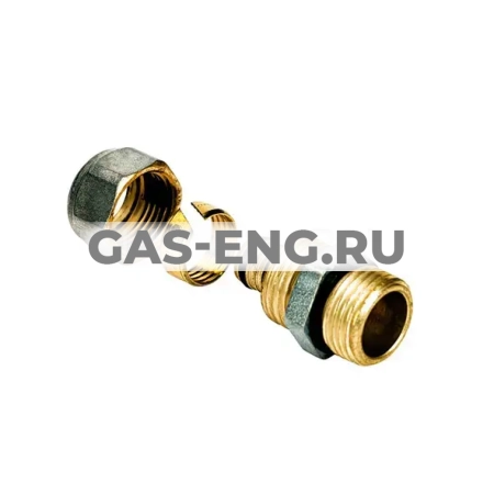 Муфта обжимная латунная разъемная, НР, Henco купить в интернет-магазине промышленного оборудования в Санкт-Петербурге