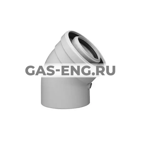 Коаксиальный отвод полипропиленовый 45°, Baxi купить в интернет-магазине промышленного оборудования в Санкт-Петербурге