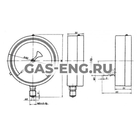 Манометры технические МТП-160, ВТП-160, МВТП-160 купить в интернет-магазине промышленного оборудования в Санкт-Петербурге