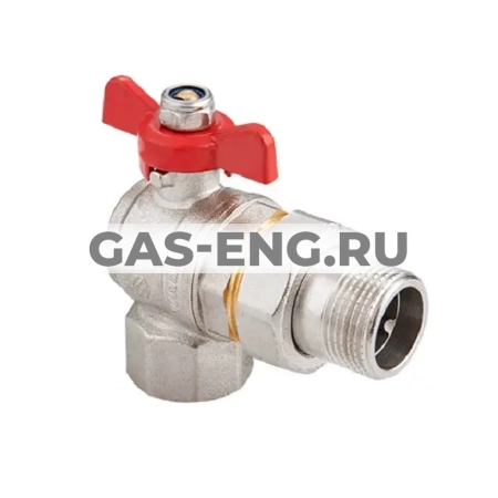Шаровой кран латунный BV.522, угловой, полнопроходной, с полусгоном ВР-НР, ручка-бабочка, MVI купить в интернет-магазине промышленного оборудования в Санкт-Петербурге