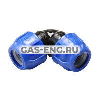 Угольник компрессионный ПЭ разъемный, Poelsan купить в интернет-магазине промышленного оборудования в Санкт-Петербурге