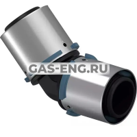 Угольник-пресс S-Press PPSU 45°, черный, Uponor MLC купить в интернет-магазине промышленного оборудования в Санкт-Петербурге