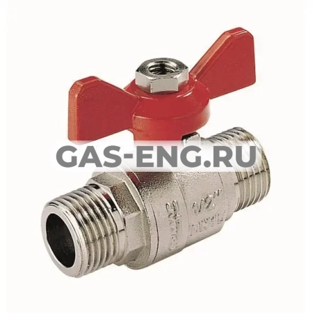 Шаровой латунный кран НР-НР, ручка-бабочка, Ру 30, серия 6606, Comap купить в интернет-магазине промышленного оборудования в Санкт-Петербурге