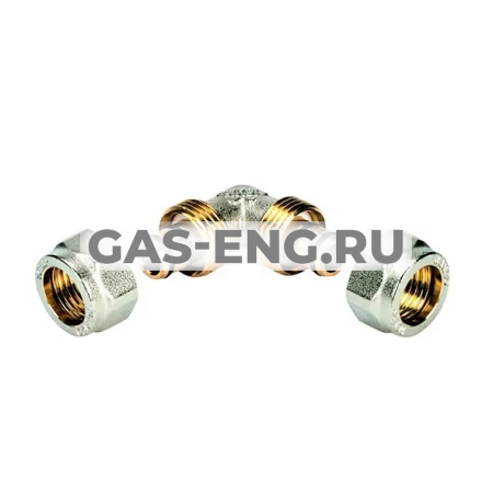 Угольник 90° обжимной латунный разъемный, Henco купить в интернет-магазине промышленного оборудования в Санкт-Петербурге