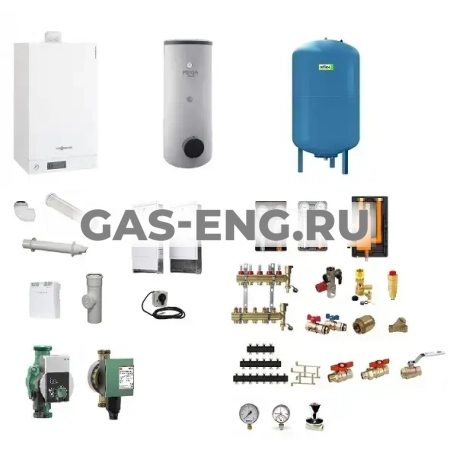 Комплект ПРЕМИУМ для котельной до 34 кВт (до 250 м2), с настенным газовым одноконтурным котлом купить в интернет-магазине промышленного оборудования в Санкт-Петербурге