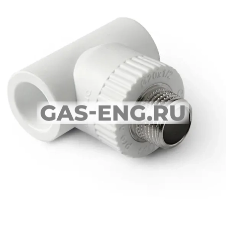 Тройник PPR комбинированный с наружной резьбой, БЕЛЫЙ, Pro Aqua купить в интернет-магазине промышленного оборудования в Санкт-Петербурге