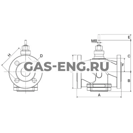 Клапан регулирующий VLC125, Esbe купить в интернет-магазине промышленного оборудования в Санкт-Петербурге