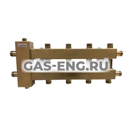 Коллектор с гидрострелкой BMSS-60 в золотом цвете, Gidruss купить в интернет-магазине промышленного оборудования в Санкт-Петербурге