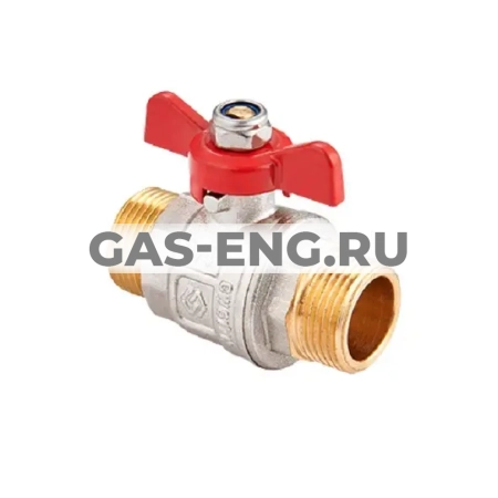 Шаровой кран латунный BV.515 полнопроходной НР-НР, ручка-бабочка, MVI купить в интернет-магазине промышленного оборудования в Санкт-Петербурге
