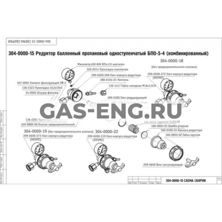 Редуктор баллонный пропановый БПО-5-4 купить в интернет-магазине промышленного оборудования в Санкт-Петербурге