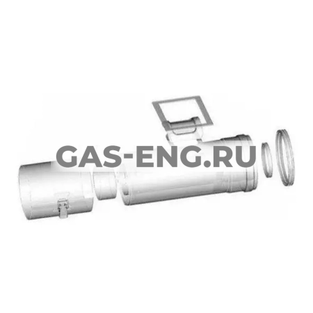 Концентрическая дымовая труба DN60/100 с ревизионным люком, Wolf купить в интернет-магазине промышленного оборудования в Санкт-Петербурге