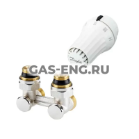 Комплект радиаторного терморегулятора RAE, RLV-KS угловой, с переходниками, Danfoss купить в интернет-магазине промышленного оборудования в Санкт-Петербурге