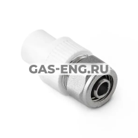 Переход на PEX или металлопластиковую трубу (PP-R), БЕЛЫЙ, Pro Aqua купить в интернет-магазине промышленного оборудования в Санкт-Петербурге