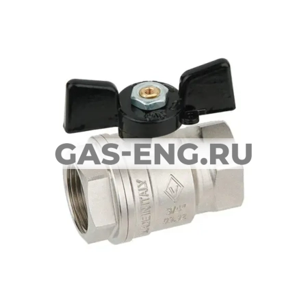 Шаровой латунный кран ВР-ВР, ручка-бабочка, Ду 15-32 Ру 20-50, Bugatti серии 912 New Jersey купить в интернет-магазине промышленного оборудования в Санкт-Петербурге