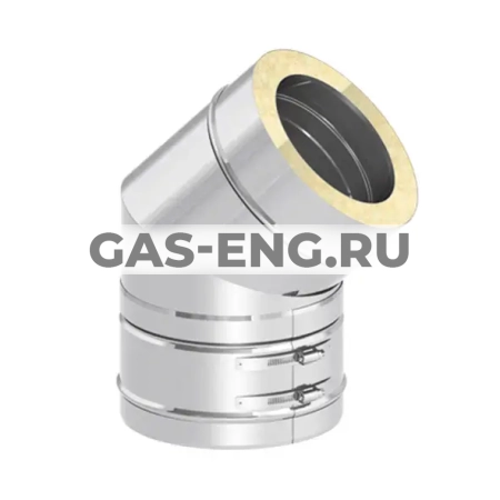 Колено 45° для дымохода, Jeremias DW18 купить в интернет-магазине промышленного оборудования в Санкт-Петербурге