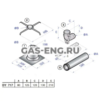 Набор для подсоединения жесткой дымовой трубы, De Dietrich купить в интернет-магазине промышленного оборудования в Санкт-Петербурге