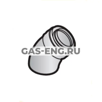 Колено 45° для простого жесткого дымохода, De Dietrich купить в интернет-магазине промышленного оборудования в Санкт-Петербурге