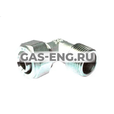 Угольник 90° обжимной латунный, НР, Henco купить в интернет-магазине промышленного оборудования в Санкт-Петербурге