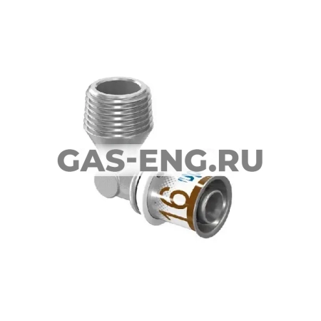 Угольник-пресс S-Press (Plus) 90° с наружной резьбой латунный, Uponor купить в интернет-магазине промышленного оборудования в Санкт-Петербурге