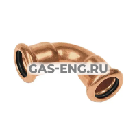 Угольник-пресс двухраструбный 90° медь, тип 6002A, Sanha купить в интернет-магазине промышленного оборудования в Санкт-Петербурге