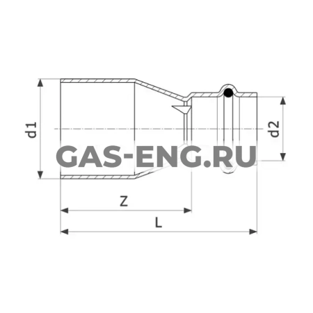 Редукционная вставка Profipress с SC-Contur, модель 2415.1, Viega купить в интернет-магазине промышленного оборудования в Санкт-Петербурге