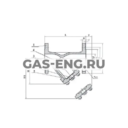 Фильтр стальной фланцевый, со сливной пробкой, тип IS40 купить в интернет-магазине промышленного оборудования в Санкт-Петербурге