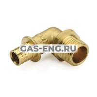 Угольник латунный аксиальный НР, Pro Aqua купить в интернет-магазине промышленного оборудования в Санкт-Петербурге