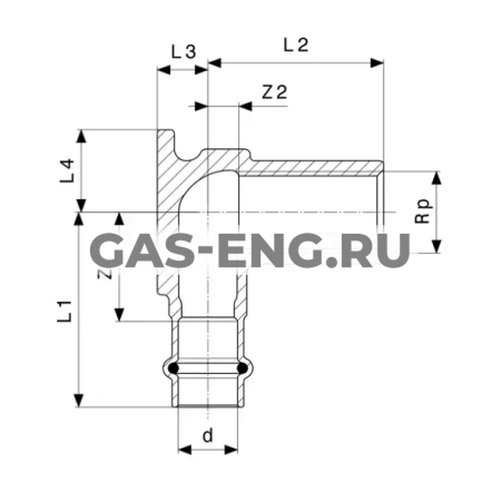 Водорозетка Sanpress с SC-Contur ВР, модель 2225, Viega купить в интернет-магазине промышленного оборудования в Санкт-Петербурге