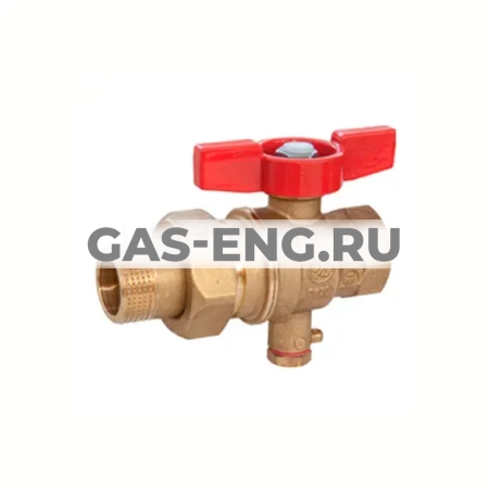 Шаровой кран латунный ВР-НР, полнопроходной, ручка-бабочка, Ду 20-32, Ру 28-35, со сгоном, Giacomini R859T купить в интернет-магазине промышленного оборудования в Санкт-Петербурге