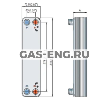 Паяный пластинчатый теплообменник CB18, Alfa Laval купить в интернет-магазине промышленного оборудования в Санкт-Петербурге