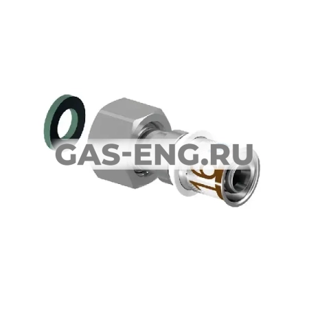 Соединение-пресс S-Press (Plus) PPSU разъёмное, с накидной гайкой, латунное, Uponor MLC купить в интернет-магазине промышленного оборудования в Санкт-Петербурге