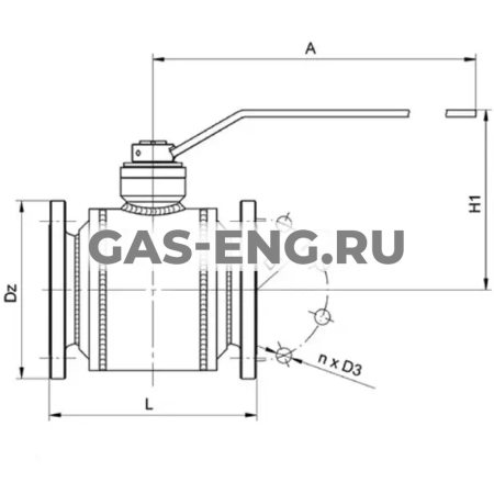 Шаровой стальной кран для газа фланец/фланец полнопроходной, с рукояткой, Ду 15-80 Ру 16, серия 70.113, Broen Ballomax купить в интернет-магазине промышленного оборудования в Санкт-Петербурге