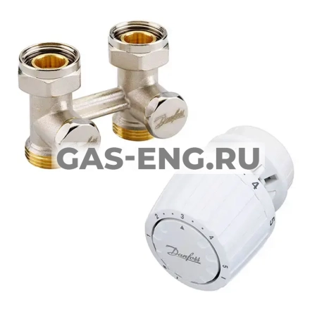 Комплект терморегулятора RLV-KB/RTR 7090, прямой, Danfoss купить в интернет-магазине промышленного оборудования в Санкт-Петербурге