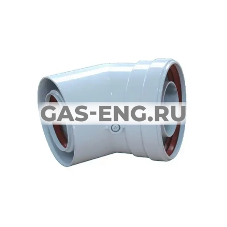 Отвод 45° для концентрической дымовой трубы DN60/100, для CGG/FGG, Wolf купить в интернет-магазине промышленного оборудования в Санкт-Петербурге