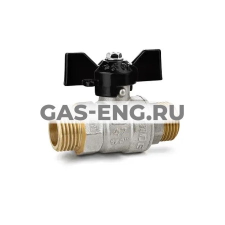 Шаровой латунный кран полнопроходной НР, ручка-бабочка, Ду 15-25, Ру 40, LD Pride купить в интернет-магазине промышленного оборудования в Санкт-Петербурге