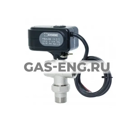 Шаровой латунный кран трехходовой с электроприводом 220В, Ду 20 Ру 32, MBA135, Esbe купить в интернет-магазине промышленного оборудования в Санкт-Петербурге