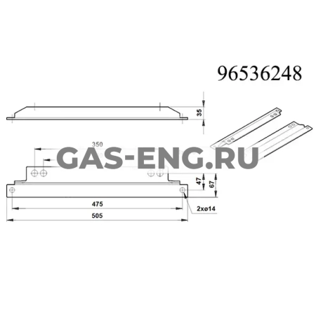 Основание для сдвоенных насосов TPD и TPDE, Grundfos купить в интернет-магазине промышленного оборудования в Санкт-Петербурге