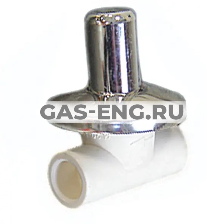 Вентиль PPR хромированный, БЕЛЫЙ, Pro Aqua купить в интернет-магазине промышленного оборудования в Санкт-Петербурге