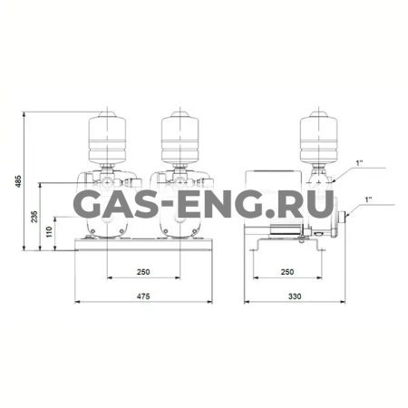 Установка повышения давления CMBE TWIN, Grundfos купить в интернет-магазине промышленного оборудования в Санкт-Петербурге