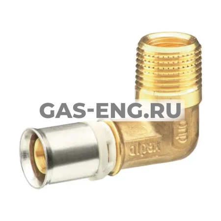 Угольник-пресс 90° alpex с наружной резьбой, латунный, Frankische купить в интернет-магазине промышленного оборудования в Санкт-Петербурге