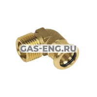 Угловой переход-пресс НР 90° бронза Purapress, тип 8092G, Sanha купить в интернет-магазине промышленного оборудования в Санкт-Петербурге