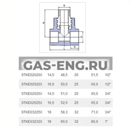 Тройник PPR комбинированный с наружной резьбой, Wavin Ekoplastik купить в интернет-магазине промышленного оборудования в Санкт-Петербурге
