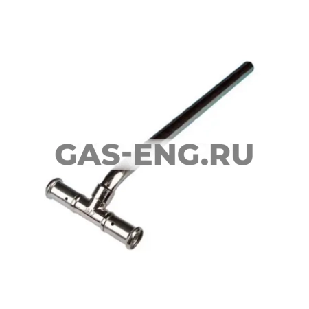 Тройник-пресс для радиаторного соединения с никелированной трубкой 300 мм, Henco купить в интернет-магазине промышленного оборудования в Санкт-Петербурге