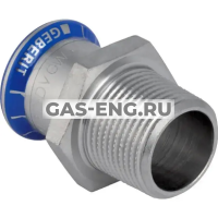 Переходник Mapress из нержавеющей стали с наружной резьбой NPT, Geberit купить в интернет-магазине промышленного оборудования в Санкт-Петербурге Переходник Mapress из нержавеющей стали с наружной резьбой NPT, Geberit купить в интернет-магазине промышленного оборудования в Санкт-Петербурге